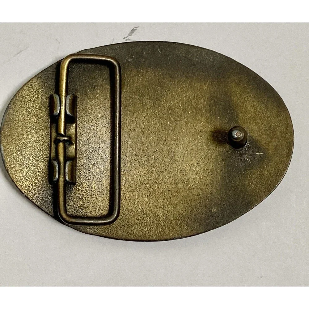 Vintage Brass Belt Buckle Schlitz Beer  With Globe Logo 3-1/2”